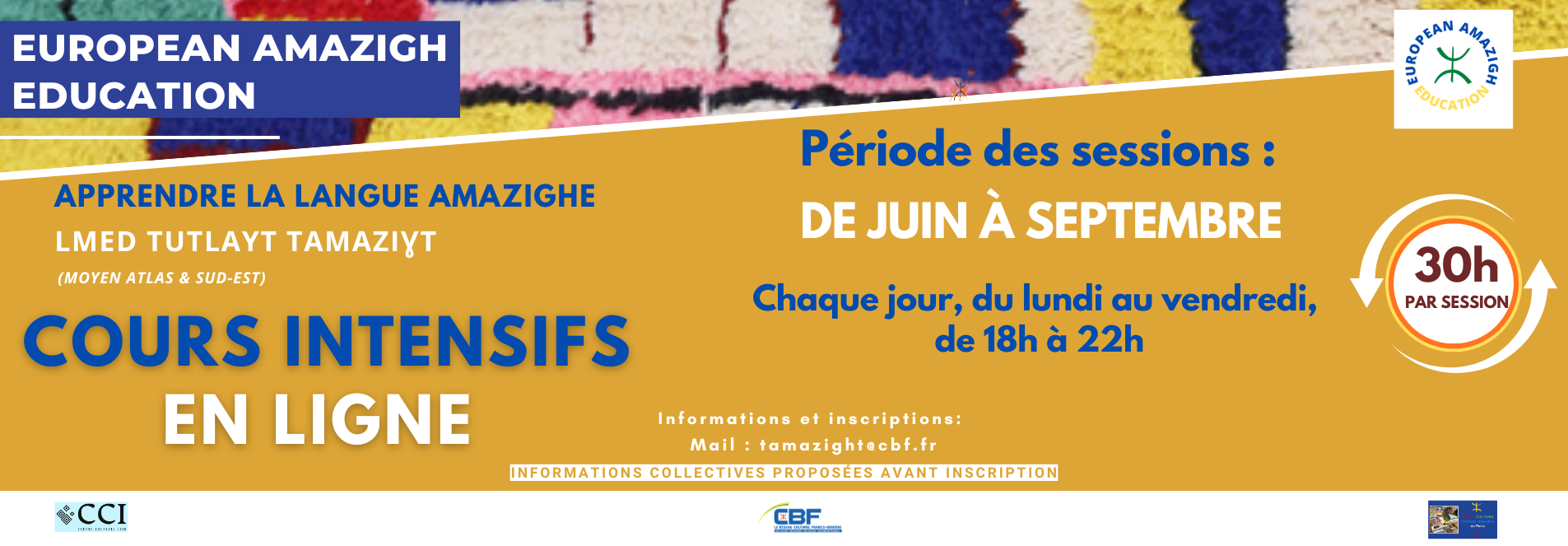Cours de tamazight en ligne : sessions intensives été 2026